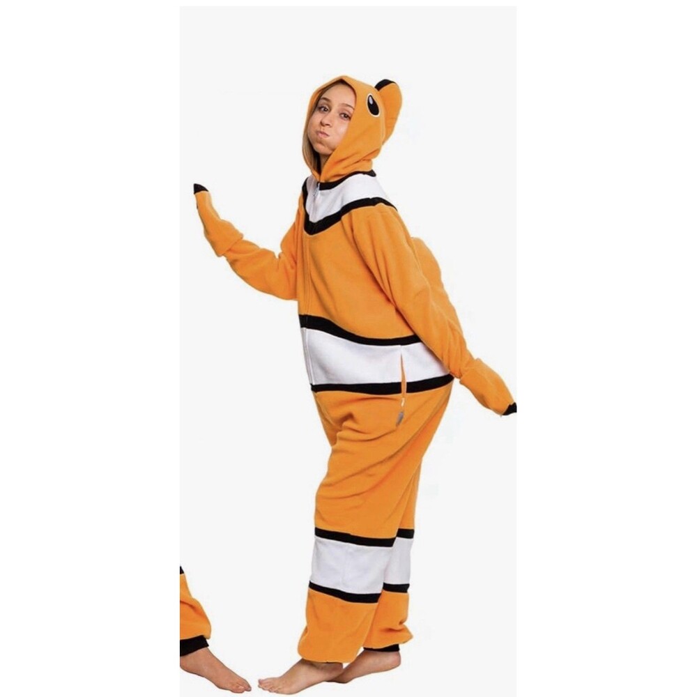 Funziez Nemo Costume Snitched Ankles And Mittened Hands Halloween Adult small
